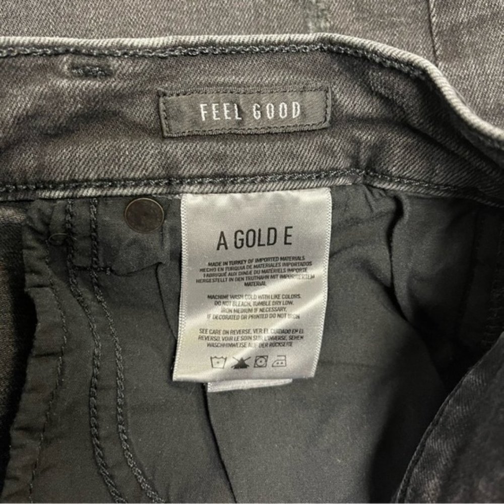 Agolde Jeans Women's Size 28 Black Wash Feel Good Distressed Ripped Ankle - Picture 8 of 9